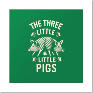 three little pig retro Posters and Art